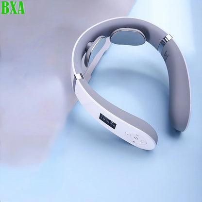 B32 Neck and Shoulder Pulse Massager Hot Compress Double Pulse Massage Relax Muscles USB Charging Smart Wireless Massage Tool