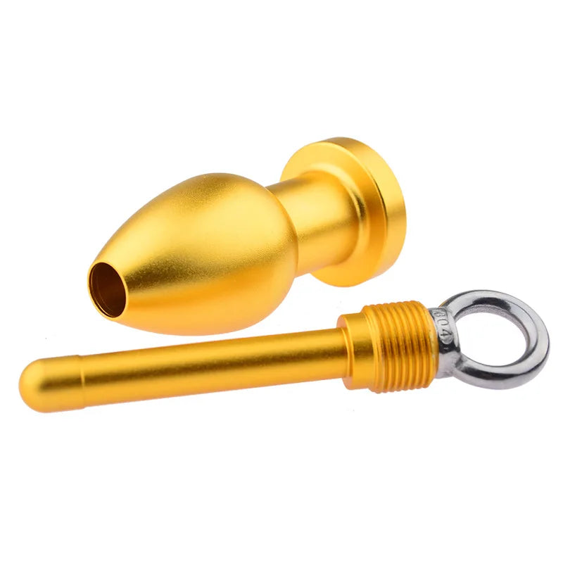 1PCS Metal Anal Plug Butt Plug Anal Cleaner Aluminum Alloy Removable Hollow Sex Toys for Couples Women Men