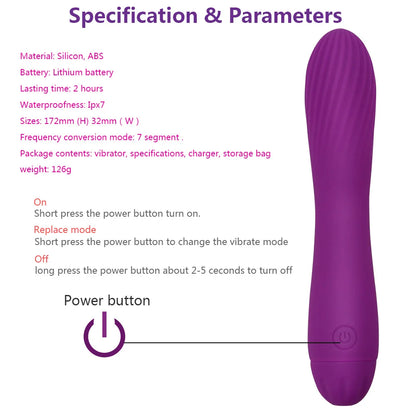 Adult Charging G-point Vibrator for Female Masturbation Massage AV Vibrator