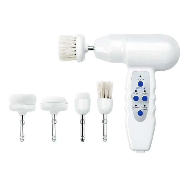 New Electric Facial Brush 5 in1 Rotary Face Brush Blackhead Deep Cleansing Face Cleaner Massager Personal Home Use Skin Care