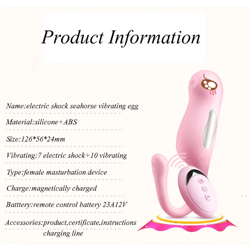 Vibrating Egg 7 Electric Shocking 10-Vibration Vagina Massage Wireless Remote Control Waterproof Vibrator Sex Toys for Women