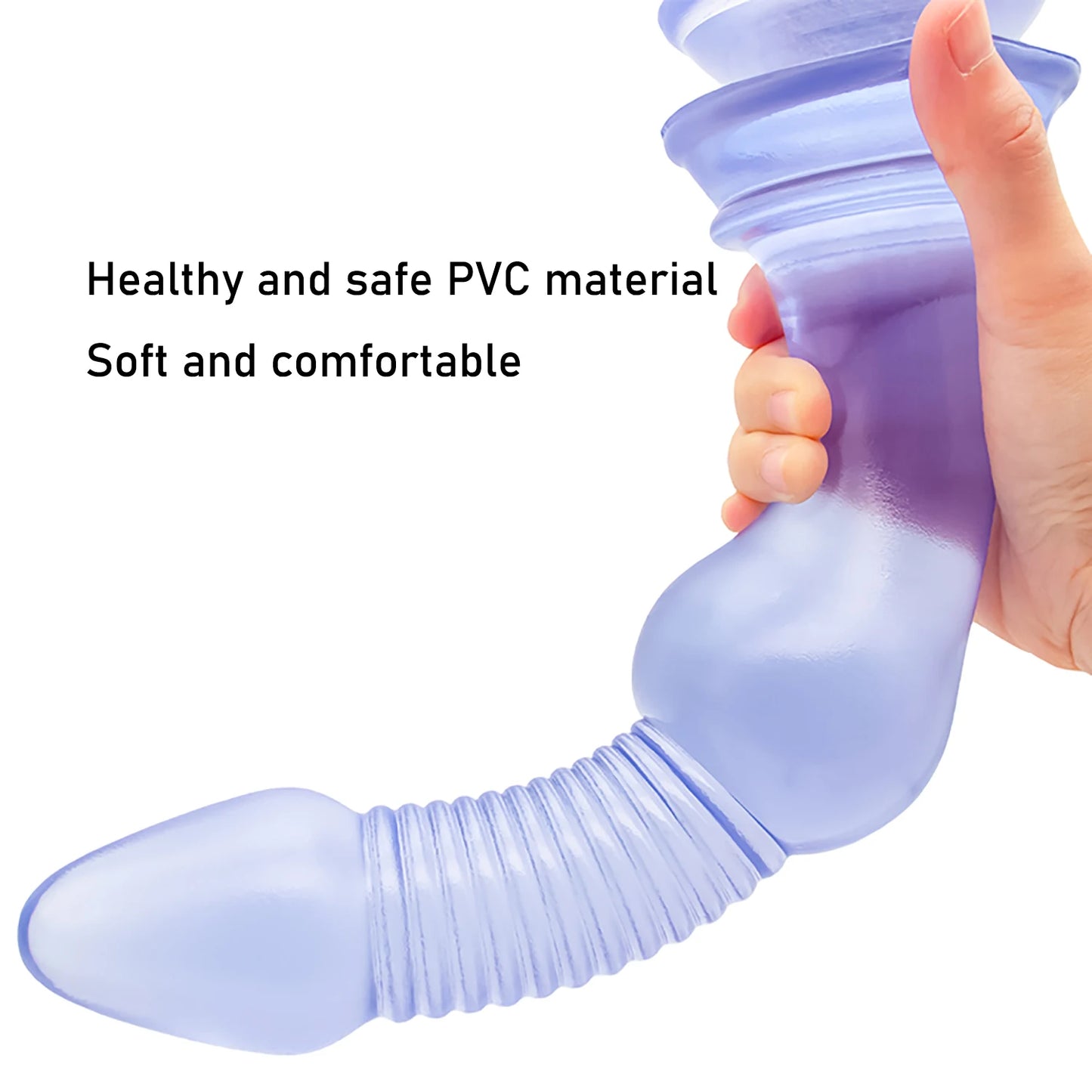 1pc Oversized Anal Plug Dildo Stimulate Anus Vagina Soft Butt Plug Dick Long Anal Dilator Penis with Suction Cup Sex Toy