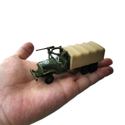 4D 1/72 Assembled Model GMC Allied Forces Truck CCKW-353 Military Truck Vehicle Toy Sandpan Game Toys for Children Gifts