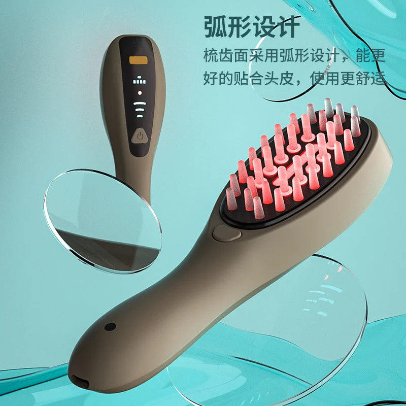 Electric Mini Hair Guide Massage Comb Out Liquid Smear Scalp