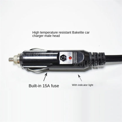 15A High-Power Car Charger Extension Cable, Thick Copper, for Cigarette Lighter, 12V 24V Universal, 1.8m