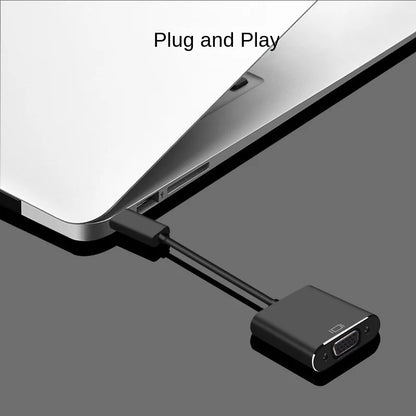 USB 3.1 To VGA Aluminum Adapter - Type-C To VGA Cable Compatible with MacBook