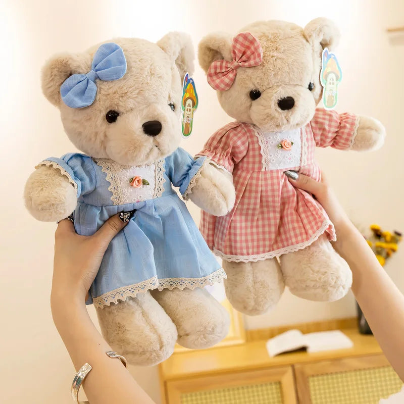 40cm Cute Floral skirt Bear Plush Toys For Girl Stuffed Toys Animals Princess Bear Doll Christmas Gift Party Decoration peluches