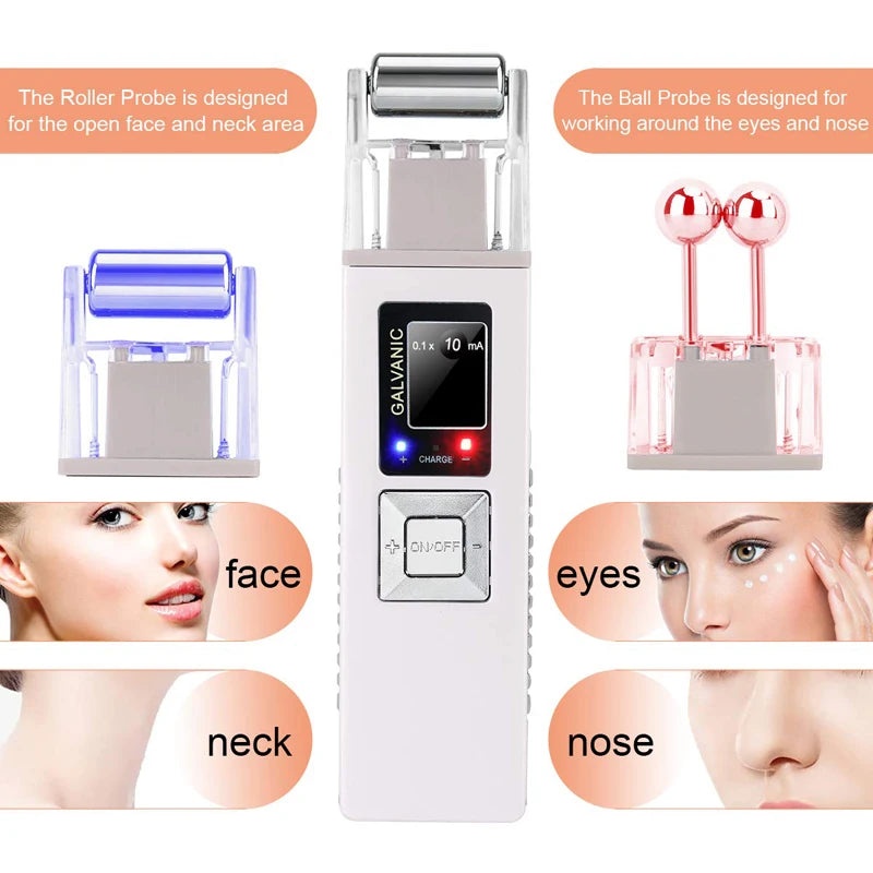 NEW Face Lift Skin Firming Machine Home Spa Use Microcurrent Galvanic Facial Massager Anti Aging Reduce Wrinkle Skin Tightening