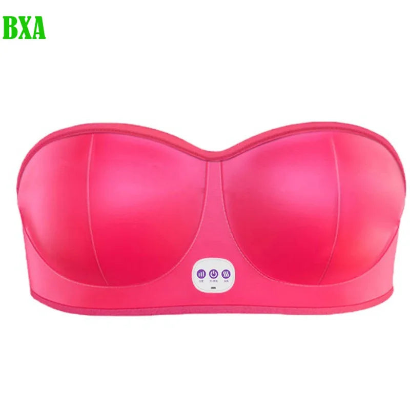 Electric Wireless Breast Massage Bra Vibration Breast Enhancement Instrument with Hot Compress Function for Breast Lift Enlarge