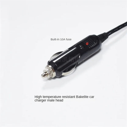 10A High-Temperature Resistant Cigarette Lighter Socket To New B-Type Plug Car Charger Refrigerator Power Cable 1.8m