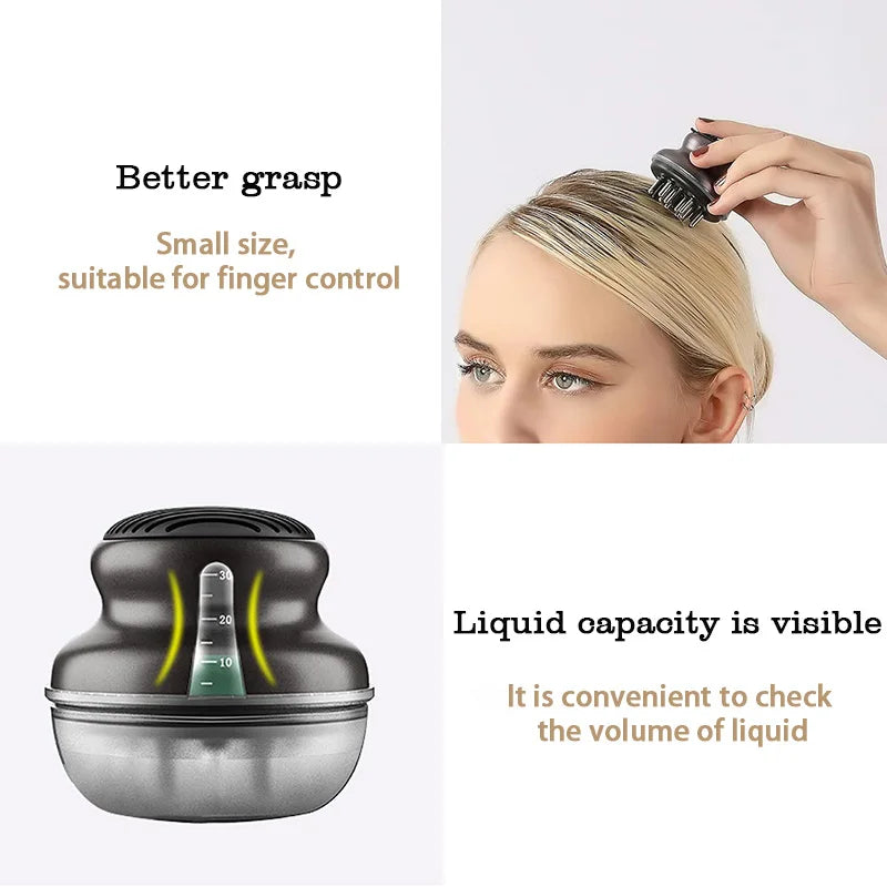 Head Massager Scalp Applicator Comb Anti Hair Loss Fluid Comb Essential Oil Hair Growth Treatment Device Hair Care Tool 30ml