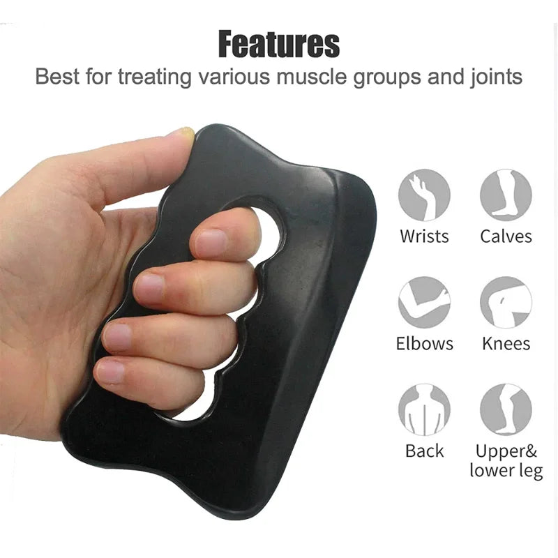 Bian Stone  Scraper Gua Sha Massager Gua Sha Board for Soft Tissue Scraping, Body Meridian Acupuncture Scraping Massage