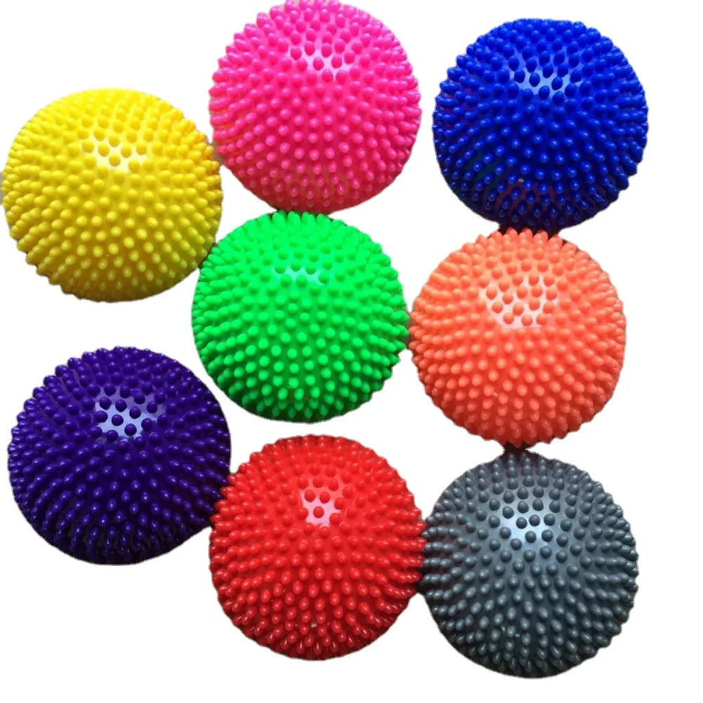 1PCS GYM Pilates Fitness Balancing Ball PVC Yoga Ball 16cm Inflatable Massage Point Half Fit Ball Balance Trainer Stabilizer