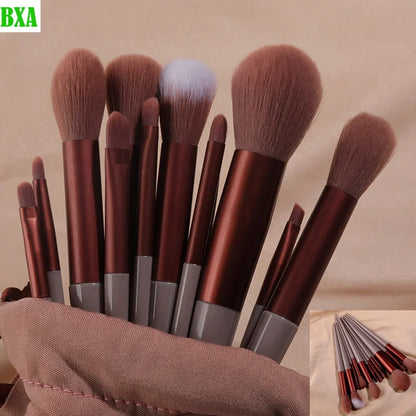 13PCS Makeup Brushes Set Make Up Concealer Brush Blush Powder Brush Eye Shadow Beauty Make Up Tool Highlighter Foundation Brush