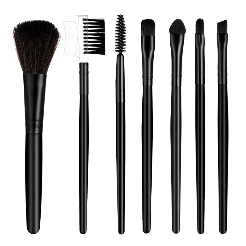 7PCS Makeup Brushes Set Portable Soft Eye Shadow Brush Cosmetic Foundation Powder Eyelash Eyebrow Concealer Makeup Tool Reusable