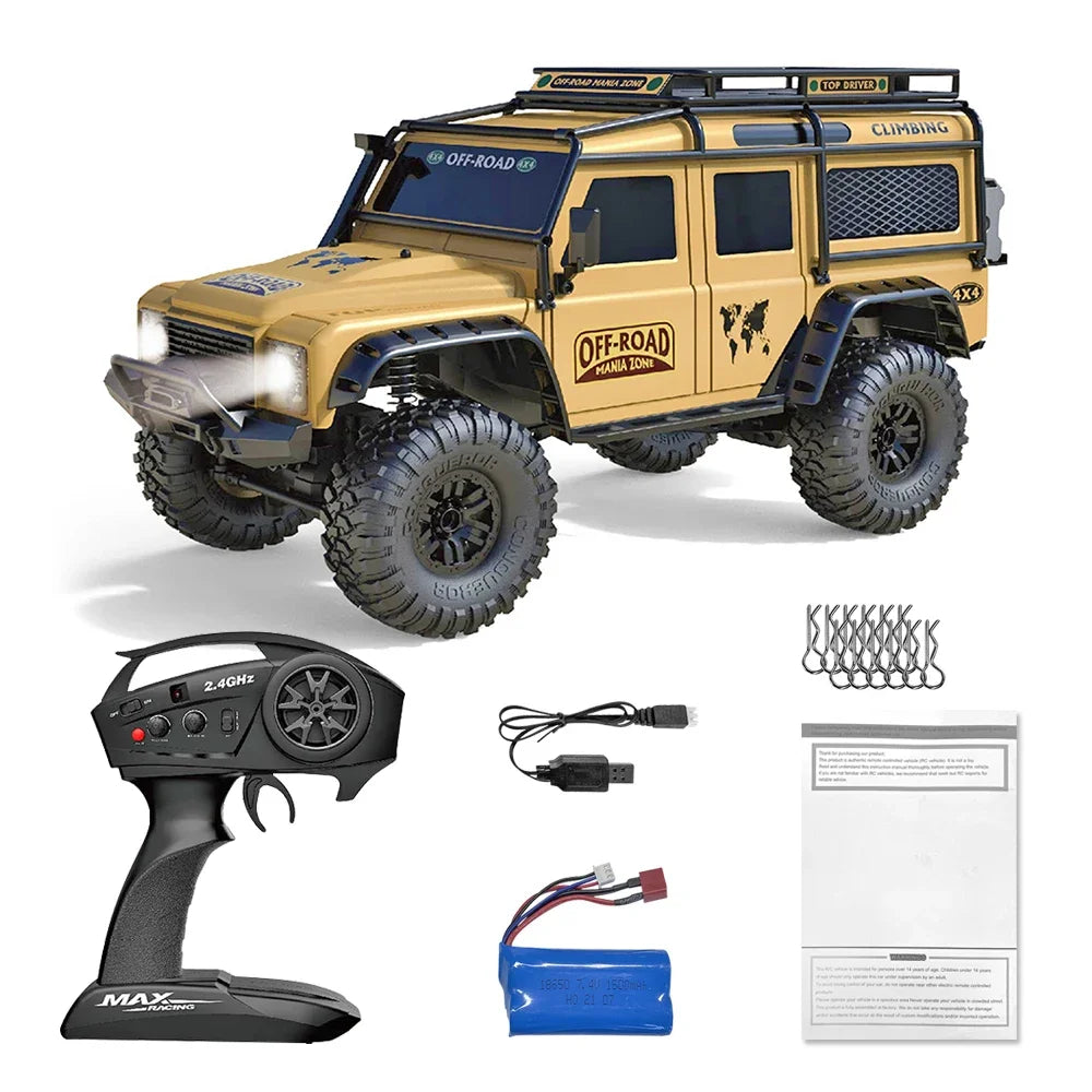 1:10 Rc Cars 2.4g 4WD Remote Control Off-road Truck Led Lights Rtr Model Off-road Monster Truck Children's Toy Gift