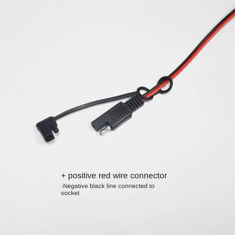 18AWG Pure Copper 0.75mm² 10A Solar Power Extension Cable with SAE Male To Female Connectors - 2m