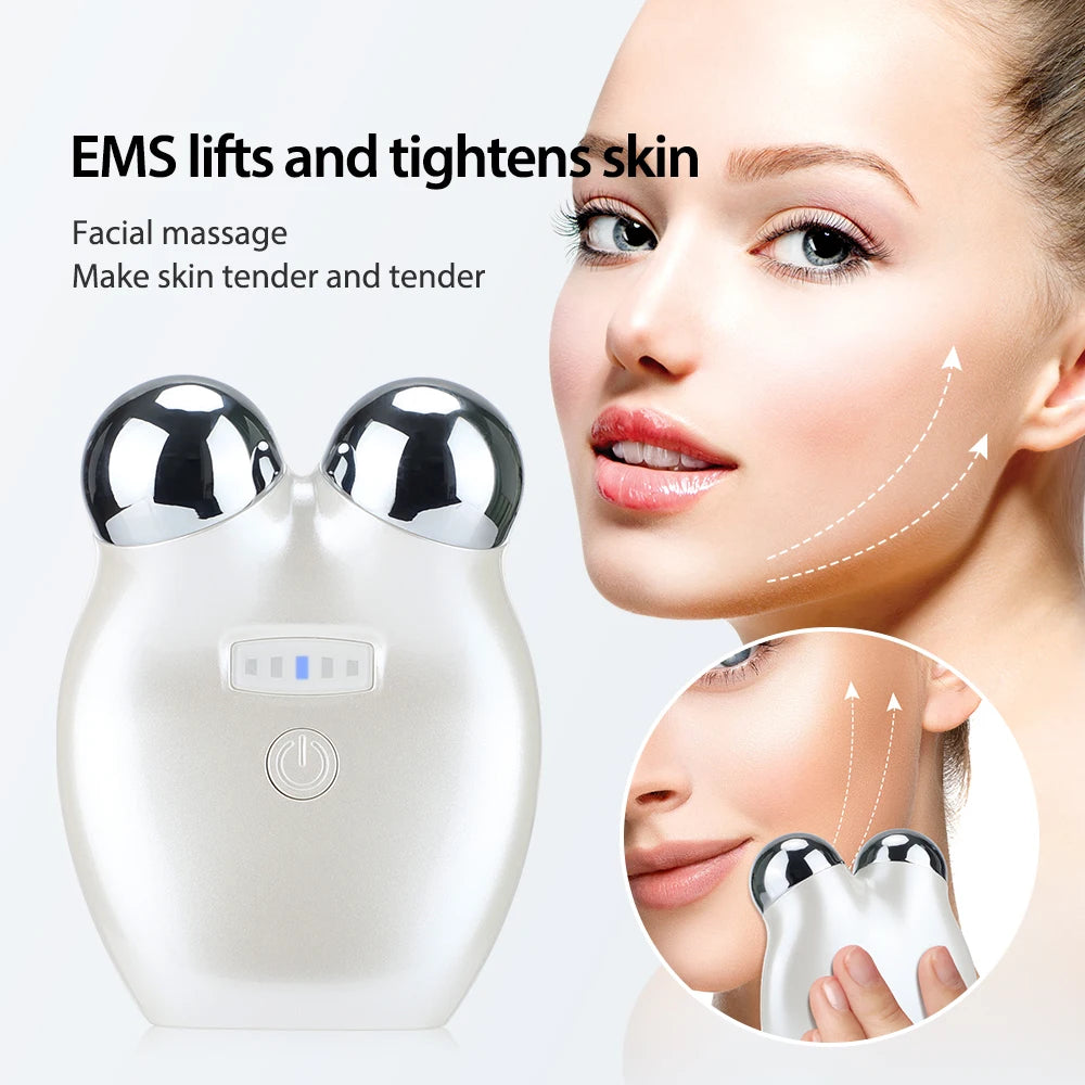 EMS Electronic Beauty Instrument Micro Current Rejuvenation Instrument 3D Roller Lift Tight Eye Facial Massage