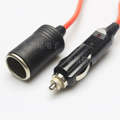 Thick Copper High-Power Car Cigarette Lighter Extension Cable - 12V24V - Red - 3.6m Length - Packaging Included