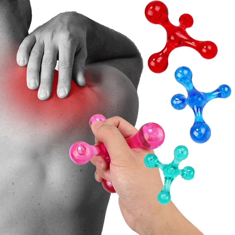 New 4 Balls Mini Manual Massager Tools Arm Back Leg Head Foot Acupuncture Point Massager Tools Relaxation Eliminate Oedema Fat