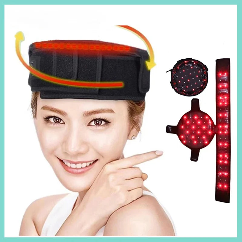 NEW 70-Beads Hair Led Light Treatment for Hair Loss Treatment for Seborrheic Alopecia Areata Hair Growth Red Hair Growth Cap