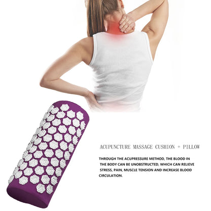 BXA 1pc Massager Pillow Lotus Acupressure Massager Cushion Relaxation Yoga Pillow Spike Multifunction Relieve Stress Pain Neck