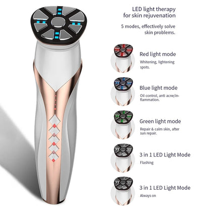 EMS Enhances Anti-aging Deep Cleaning Facial Care Beauty Machine Permanent Facial Vibratory Massager LED Photon Rejuvenation