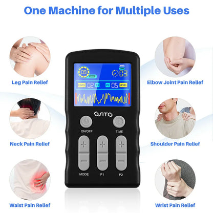 New 25 Modes EMS Full Body Massager Electric Muscle Therapy Stimulator Dual Channel Tens Unit Machine Physiotherapy Pulse