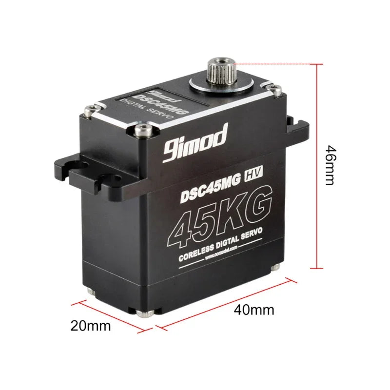 9imod Waterproof Servo DSC45MG 45KG 180 Degree Aluminum Case Digital Metal Gear HV Coreless Servo for RC Car Truck