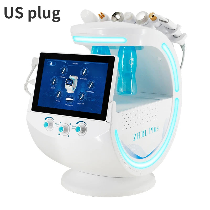 Lifting Ultrason Professional Face Hydro Machine New 7IN1 Smart Ice Blue Plus Oxygen Hydro dermabrasion Bubble Machine