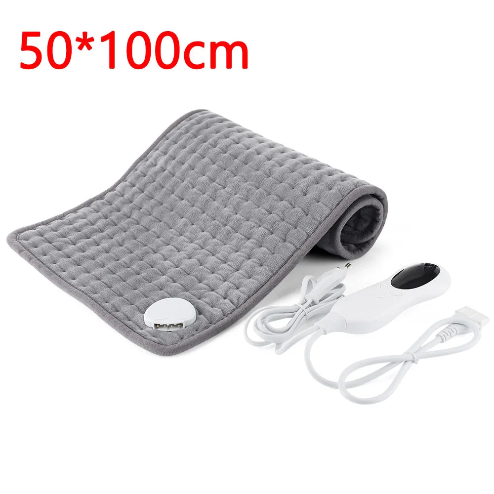 NEW Micro Plush Electric Heating Treatment Pad Winter Warm Washable Blanket Belly Waist Back Heat Pad Muscle Relaxation Support