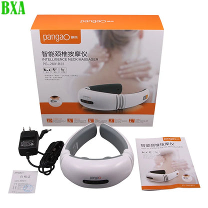 Smart Cervical Spine Massager Hot Compress Physiotherapy Shoulder Neck Electric Kneading Pulse Massage Home - Gold