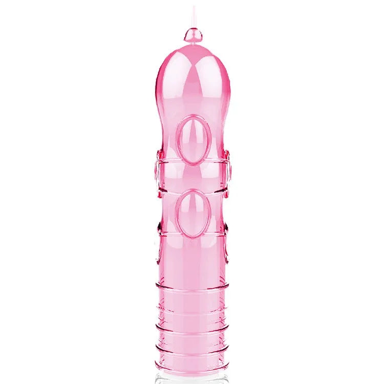 1PCS Transparent Colorful Crystal Penis Sleeve Enhancer G-Spot Stimulation Delayed Ejaculation Stronger Erection Sex Toy for Men