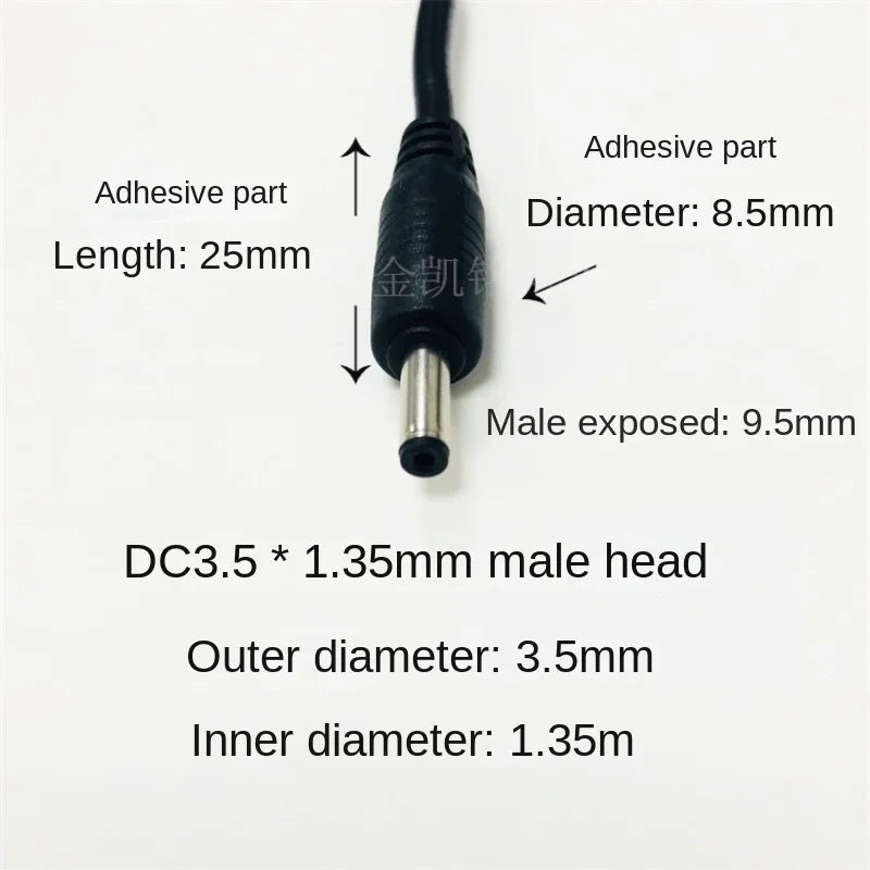 12V 2A Car Power Cable with Switch, Cigarette Lighter Plug To DC 3.5*1.35mm Jack, for XiaoDu Speaker, Black, 1.8M