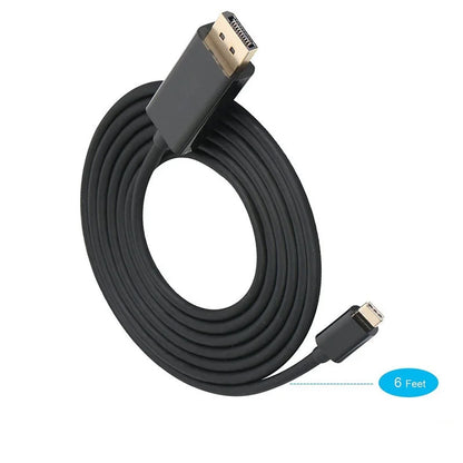 Type-C To DisplayPort 1.8M High Definition Adapter Cable, 4K*2K Support, USB 3.1 To DP