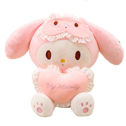 25/35/45/60cm Kawaii Love Kulomi Plush Toy Cute Melody Cartoon Plushies Pillow Doll Children's Girlfriend Birthday Gift for Kids