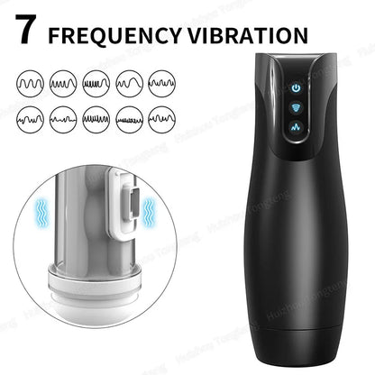 Automatic Masturbator Cup Blowjob Deep Throat Vibration Suction Oral Cup Sex Toys Vacuum Sucking Male Adult Products For Men 18+