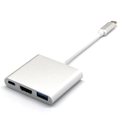 Type-C To HDMI USB3.0 Aluminum Alloy USB 3.1 To HDMI Cable with PD Power Delivery