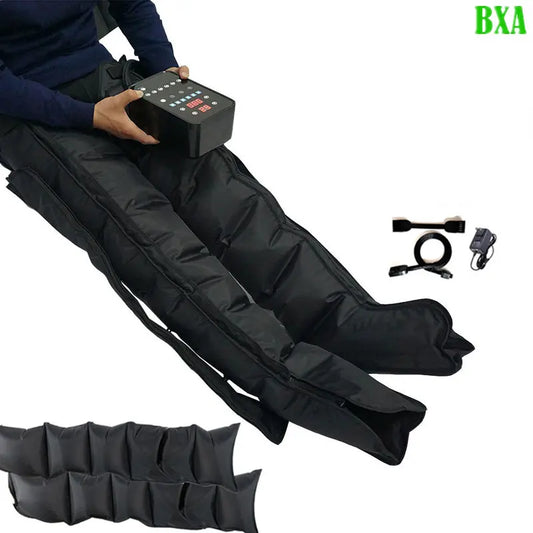 New 6 Chambers Air Compression Leg Massager System Whole Body Massager Compression Pump Recovery Boots Foot Massage AirWrap