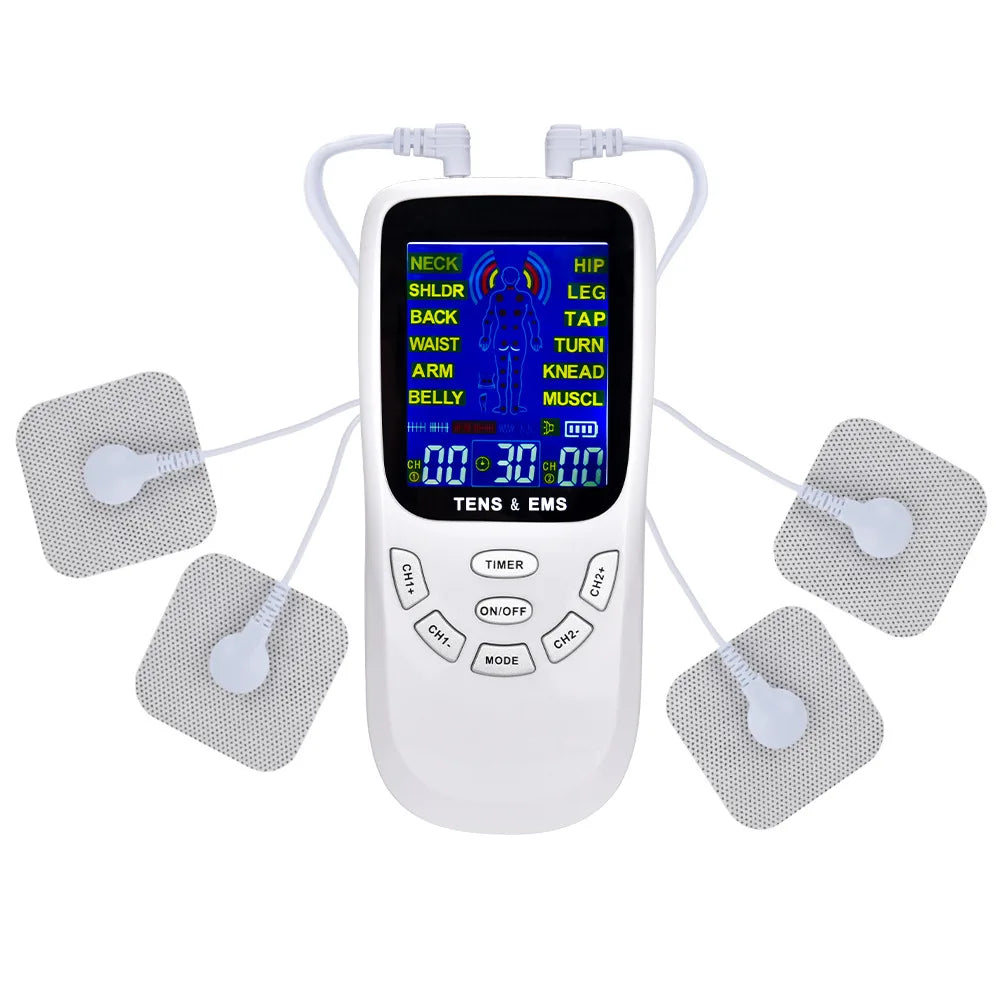 BXA 12 Modes Electrical Tens Pulse Massager Machine for Muscle Relax Pulse Massage EMS Muscle Stimulation Acupuncture Fat Burner