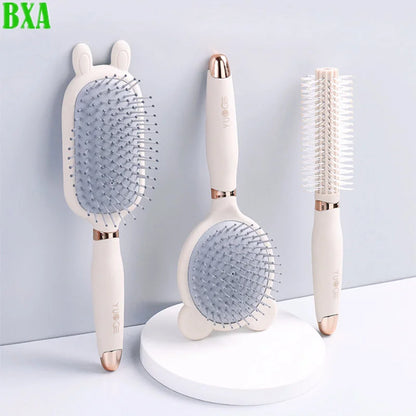 1pc Head Massage Comb Cute Comb Anti Static Exhaust Air Cushion Comb Home Women Long Hair Curling Fluffy Air Bag Comb