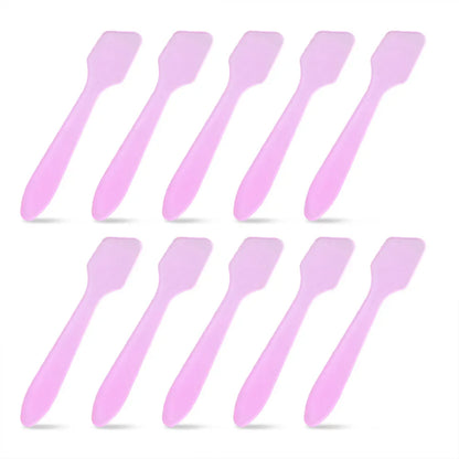 10 Pcs/Set Facial Mask Sticks Cosmetic Spatulas Plastic Face Mask Small Spoon Reuse DIY Face Skin Care Mask Mix  Make Up Tools