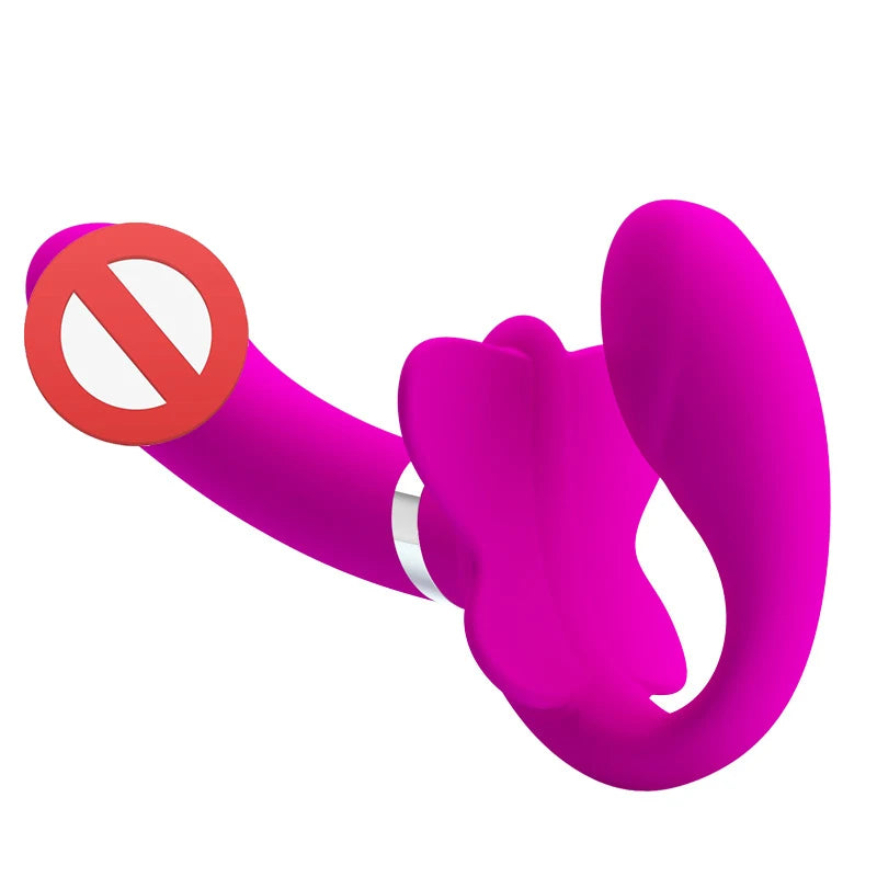 Soft Silicone Butterfly Strapless Strap-on Dildos Vibrators For Strapon Vibrator Lesbian Masturbator Sex Toy For Women