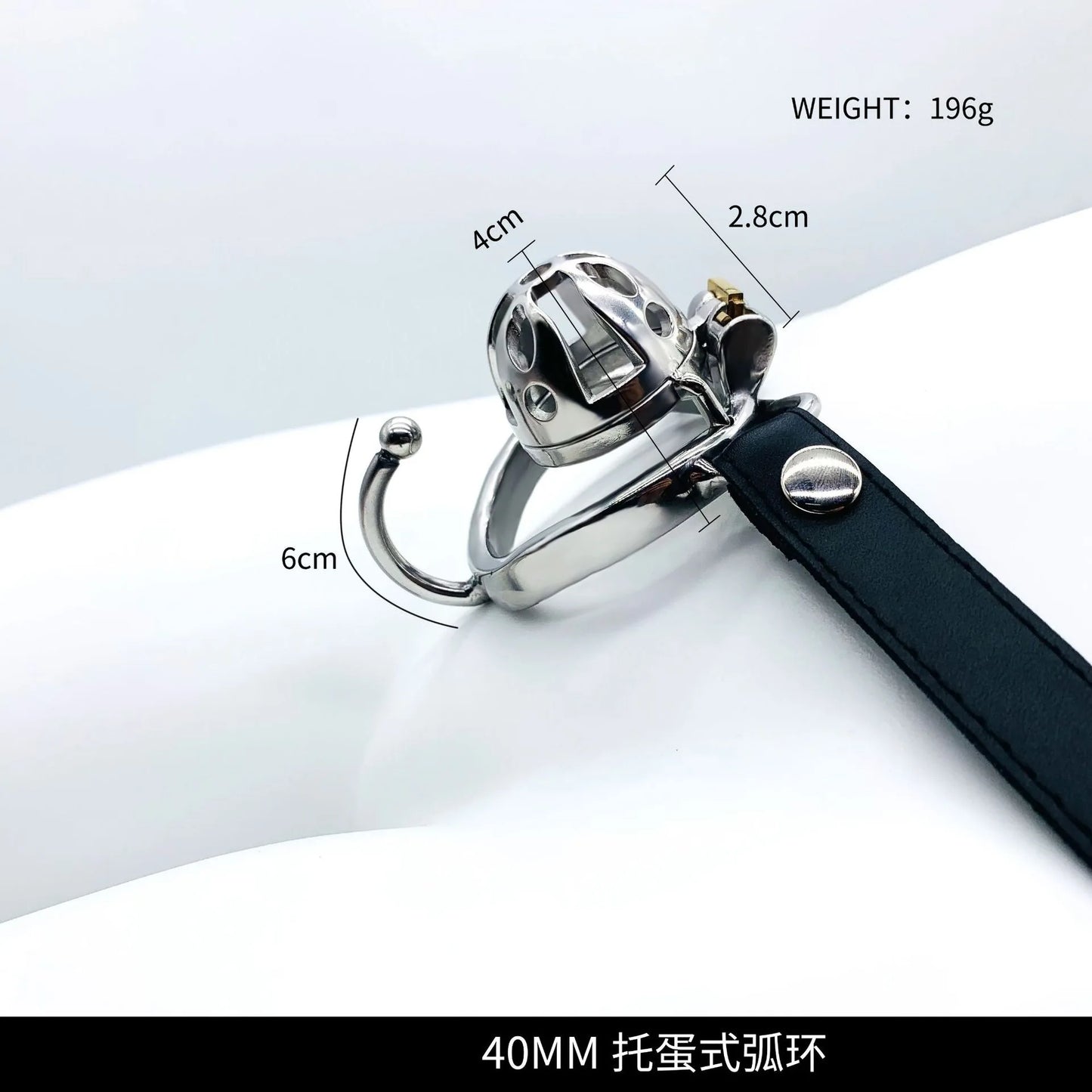 Wearable Chastity Lock with Hook Massage Male Stainless Steel Chastity Lock Adult Sex Products Chastity Lock