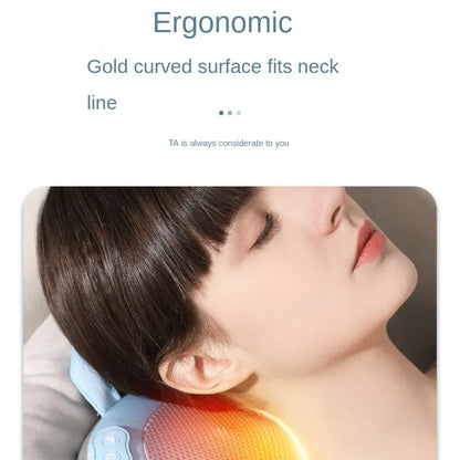 New Cervical Massage Pillow Charging Neck Waist Massager Fully Automatic Back Multi-functional Home Car Massager Massage Pillow