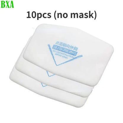 10pcs Filter Cotton Replaceable Industry Dust-Proof for 6200/7502/6800 Gas Mask Chemical Respirator Spraying Painting（No Mask）