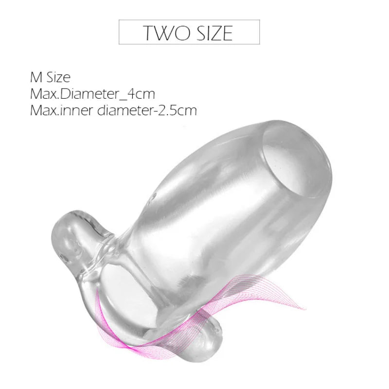 1PCS TPE 2Size Transparent Hollow Vagina/Anal Peek / Anal Cleaning Sleeve / Anal Adults Games Sex Products Sex Tool For Couple