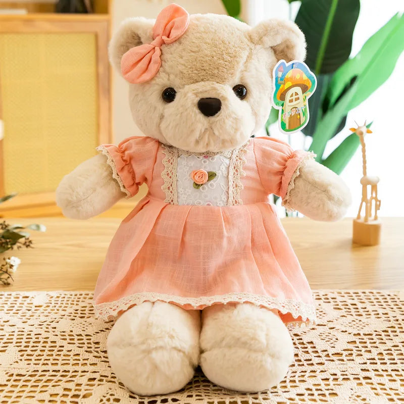 40cm Cute Floral skirt Bear Plush Toys For Girl Stuffed Toys Animals Princess Bear Doll Christmas Gift Party Decoration peluches