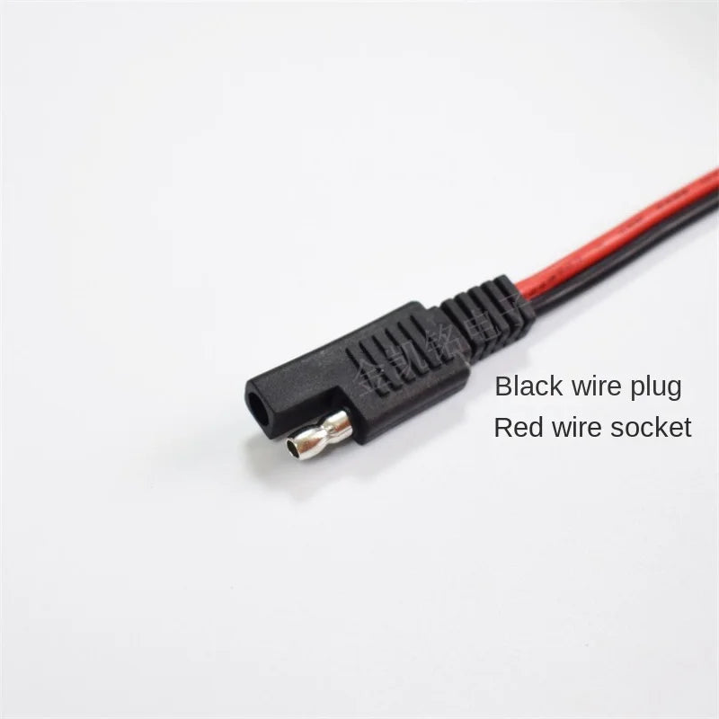 1m Pure Copper 1.31mm² 15A Solar Inverter PV Battery SAE Power Extension Cable (Male To Female)