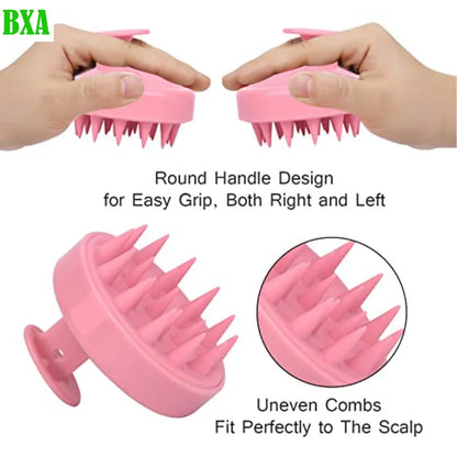 BXA Silicone Wet and Dry Scalp Hair Massager Brush Head Cleaning Adult Soft Household Bath Silicone Shampoo Brush Massage Comb